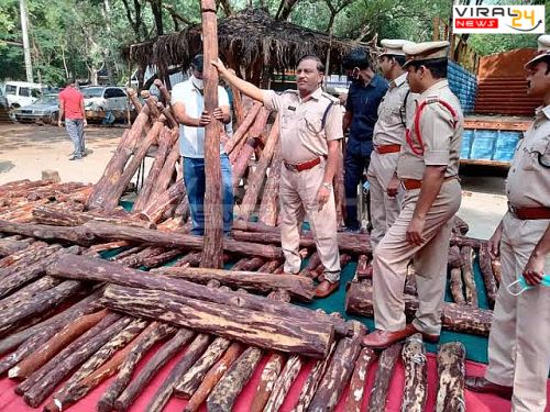 रियल है पुष्पा फिल्म की कहानी, बिकता है लाल चंदन, 508 करोड़ की लकड़ियां पुलिस की जब्त में।-image-6212f3d8a2216