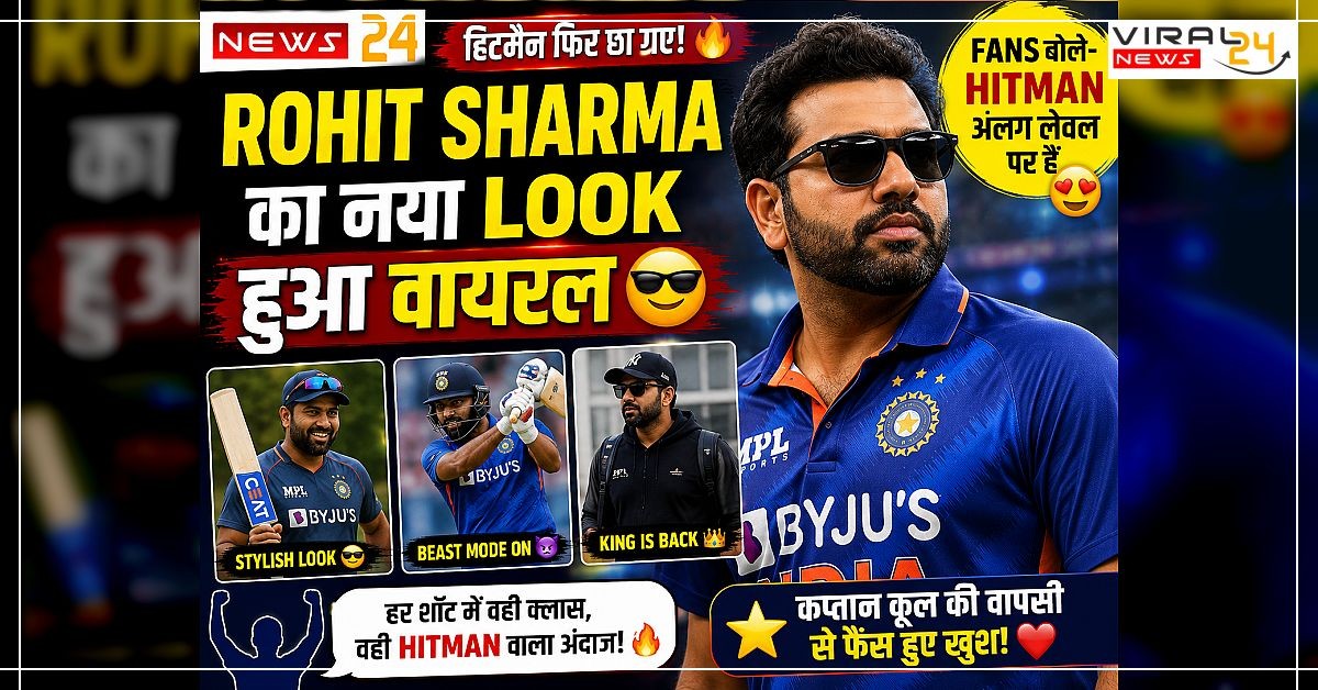 Rohit Sharma का नया Look हुआ वायरल ? Fans बोले – Hitman अलग लेवल पर हैं