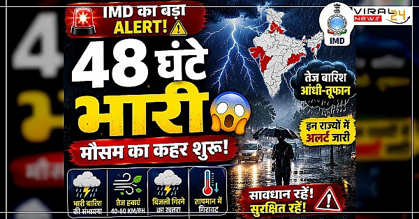 अगले 48 घंटे भारी ? IMD ने जारी किया बड़ा Weather Alert ?