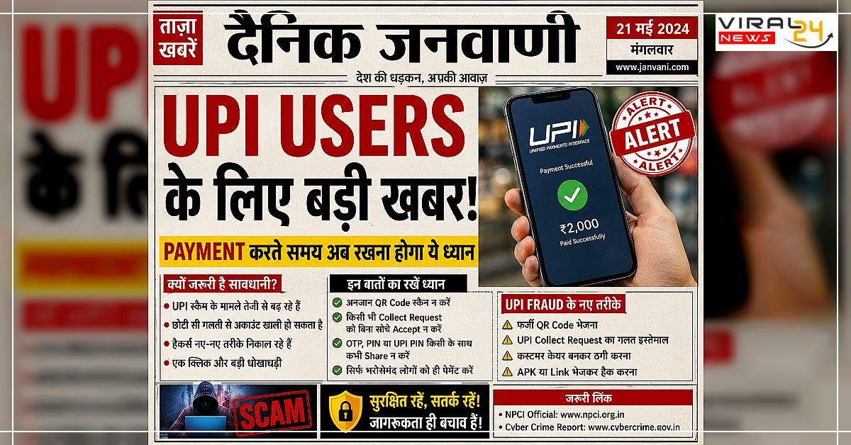 UPI Users के लिए बड़ी खबर ? Payment करते समय अब रखना होगा ये ध्यान ?
